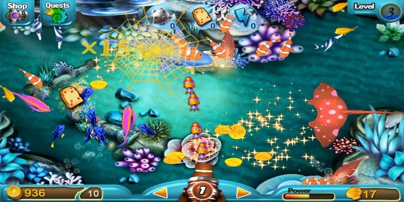 Bắn Cá 999 - Thế Giới Game Độc Đáo Hấp Dẫn Nhất Cho Tân Binh 4 Có thể bắn cá theo bầy để nhận số điểm thưởng khủng